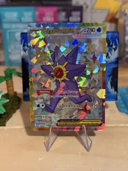Derpy Pokemon Fan Made Holo Display Cards - Derpy Mega Starmie On Foot! - Image 1