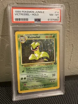 1999 Pokemon Jungle Victreebel #14 English Holo Rare 14/64 - PSA 8 NM-MT - Image 1