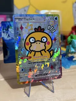 Derpy Pokemon Fan Made Holo Display Cards - Derpy Psyduck - Give Me A Quack! - Image 2