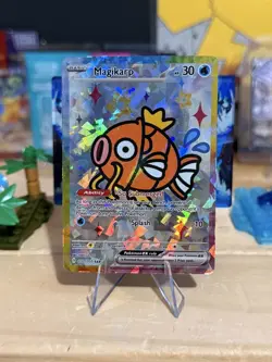 Derpy Pokemon Fan Made Holo Display Cards - Derpy Magikarp - Prized Fish Slpash - Image 2