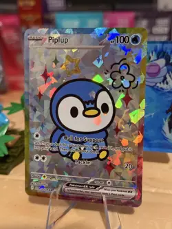 Derpy Pokemon Fan Made Holo Display Cards - Derpy Piplup - Call For Support! - Image 3