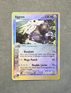 Aggron 1/109 EX Ruby & Saphire - Reverse Holo Rare E-reader - Pokemon TCG 2003 - Image 1