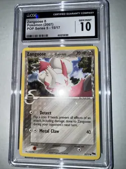 CGC 10 Pokemon Zangoose (Delta Species) 015/017 POP Series 5 Non Holo Low Pop 38 - Image 3