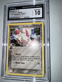 CGC 10 Pokemon Zangoose (Delta Species) 015/017 POP Series 5 Non Holo Low Pop 38 - Image 4