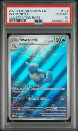 2023 Pokemon SV 151 Wartortle Illustration Rare #171/165 PSA 10 GEM MINT - Image 1