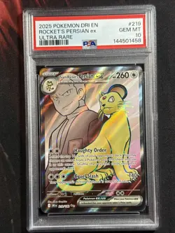 Team Rocket's Persian EX 219/182 Ultra Rare PSA GEM MINT 10 - Image 1