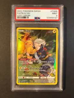 PSA 9 Pokemon Pikachu TG05/TG30 Lost Origin Full Art - Image 1