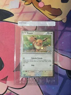 Pokemon Eevee 2025 Scarlet & Violet 133/165 Holiday Promo Sealed - Image 1
