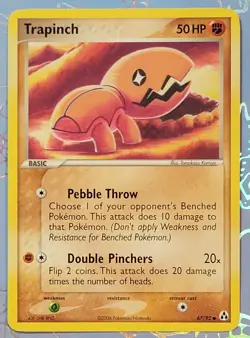 Trapinch 67/92 EX Legend Maker Pokemon Card NM - Image 1