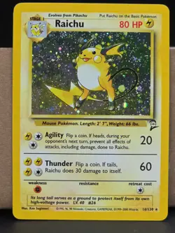 Pokemon Base Set Raichu Holo Rare TCG Card NM - Image 1