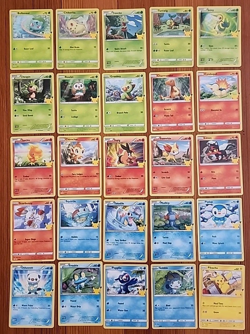 2021 McDonalds Pokemon 25th Anniversary 25 Card Non-Holo Base Set NM Complete - Image 1