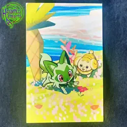 Sprigatito #0906 Card and Sticker Set - NM 2023 Pokemon TCG - Mini Tin Puzzle - Image 2
