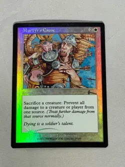 MTG FOIL Martyr's Cause Urza's Legacy Magic the Gathering - Image 1