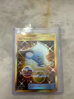 Unified Minds Gold Secret Rare Holo Pokemon TCG 2019 Tag Switch 254/236 S&M - Image 1