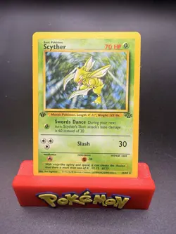 Scyther 1st Edition 26/64 Jungle LP - Pokemon TCG Card Rare Non-Holo - Image 1