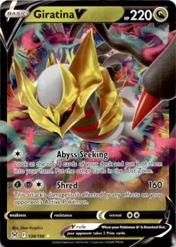 Giratina V 130/196 Holo V Rare Lost Origin Pokemon Near Mint - Image 1