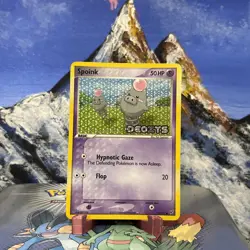 Spoink - 76/107 Pokemon Deoxys - Rev Holo / Stamped LP - Image 1