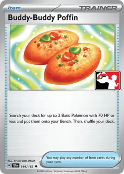 1x Buddy-Buddy Poffin (#144/162) - Holofoil NM Eng Pokemon - Prize Pack Series - Image 1