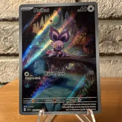Pokemon TCG Noibat 169/159 Illustration Rare Full Art Holo Sv09 60 HP Basic - Image 1