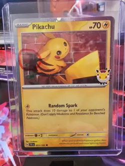 Pikachu 051/162 Pokemon Day STAMPED Cosmos SWIRL 🌀 Pokemon Day Promo - Image 2