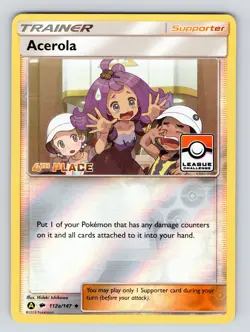 Acerola - 112a/147 - 4th Place League Promo NM Promo Pokemon - Image 1