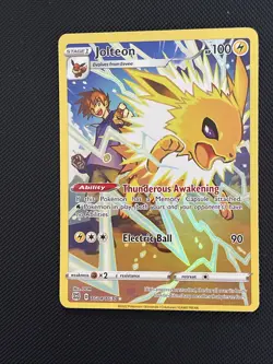 Pokemon TCG Jolteon TG04/TG30 Brilliant Stars Trainer Gallery Ultra Rare Holo - Image 1