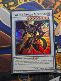 Hot Red Dragon Archfiend HSRD-EN040 Super Rare 1st Edition YuGiOh TCG Card - Image 1