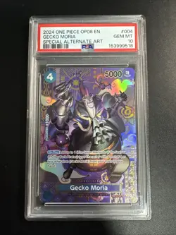 One Piece TCG Gecko Moria SP Alternative Art OP08 ST03-004 PSA 10 Graded ENGLISH - Image 1