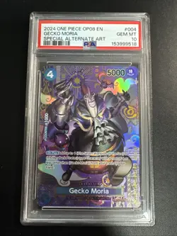 One Piece TCG Gecko Moria SP Alternative Art OP08 ST03-004 PSA 10 Graded ENGLISH - Image 2