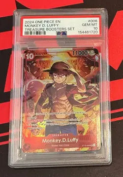 2024 ONE PIECE PROMOS TREASURE BOOSTERS SET #006 MONKEY D. LUFFY PSA 10 GEM MT - Image 1