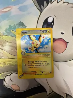 Pokemon TCG Expedition Pichu 58/165 Reverse Holo Rare Card LP - Image 1