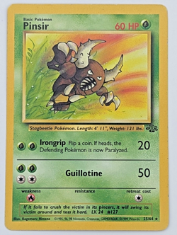 Pinsir 25/64 Jungle Set Unlimited Non-Holo Rare Vintage Pokemon Card 1999 LP - Image 1
