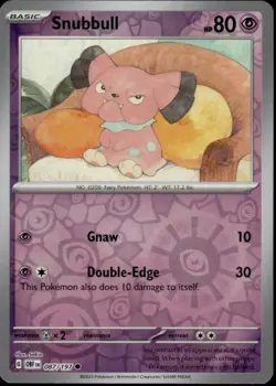 SNUBBULL 087/197 OBSIDIAN FLAMES C POKEMON REVERSE HOLO NM/M - Image 1