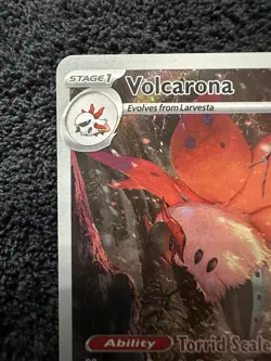 VOLCARONA 100/086 SV: BLACK BOLT ILLUSTRATION RARE HOLO 2025 POKEMON TCG - Image 3