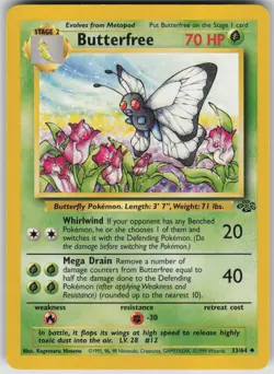 Pokemon TCG Butterfree Uncommon Jungle 33/64 - Image 1