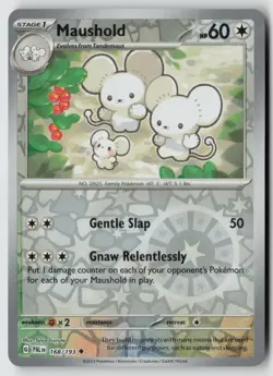 Maushold 168/193 Uncommon Paldea Evolved Pokemon Reverse Holo Near Mint - Image 1