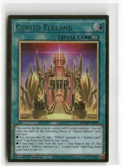 Yugioh Cursed Eldland MGED-EN048 Gold Rare 1st Ed NM - Image 1