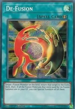 De-Fusion 1st Edition Secret Rare Legendary Collection Kaiba LCKC-EN044 LP - Image 1