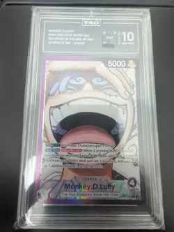 TAG Graded Gem Mint 10 One Piece Monkey.D.Luffy OP09-061 Leader Alt Art Parallel - Image 1