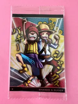 One Piece Wafers Card NO.8-06 SHANKS BUGGY Anime Unopened Japanese - Image 1