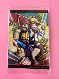 One Piece Wafers Card NO.8-06 SHANKS BUGGY Anime Unopened Japanese - Image 2