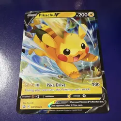 Pokemon TCG Pikachu V SWSH285 Sword & Shield Promo Holo Rare Card English - Image 1