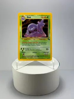 Muk 13/62 Fossil HOLO rare LP Pokemon Card WOTC Vintage - Image 1