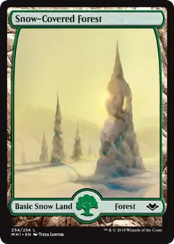 1 x Snow-Covered Forest - Modern Horizons - Moderate Play - MTG - Image 1