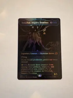 Tekuthal, Inquiry Dominus (Oil Slick Raised Foil) Phyrexia: All Will Be One Foil - Image 1