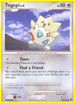 Togepi 88/106 Common Great Encounters Pokemon Lightly Played - Image 1