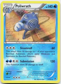 Poliwrath 17/111 Holo Rare Furious Fists Pokemon Holo Near Mint - Image 1