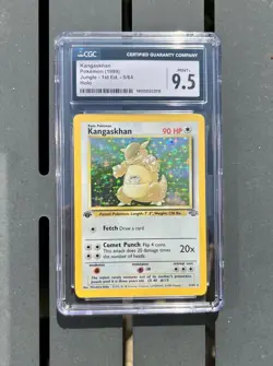 1999 Pokemon TCG Kangaskhan Jungle Holo Card 5/64 CGC 9.5 Mint+ 1st Edition - Image 1