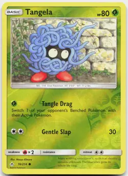 Tangela 16/214 Common Unbroken Bonds Pokemon Reverse Holo Near Mint - Image 1