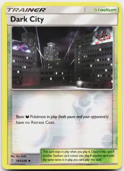 Dark City 193/236 Uncommon Unified Minds Pokemon Reverse Holo Near Mint - Image 1